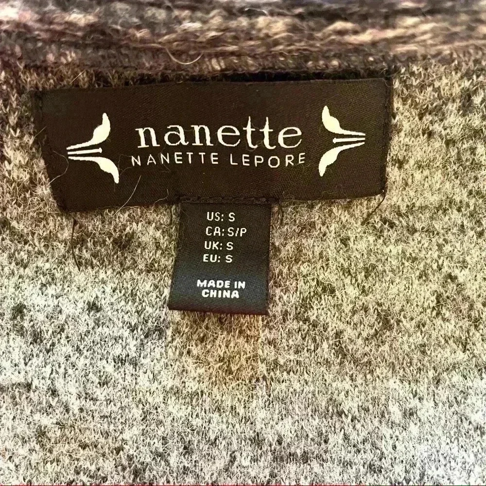 Nanette Lepore Sustainable Gray Ombre Wool Mohair Swing Jacket Coat Size S - Picture 13 of 16